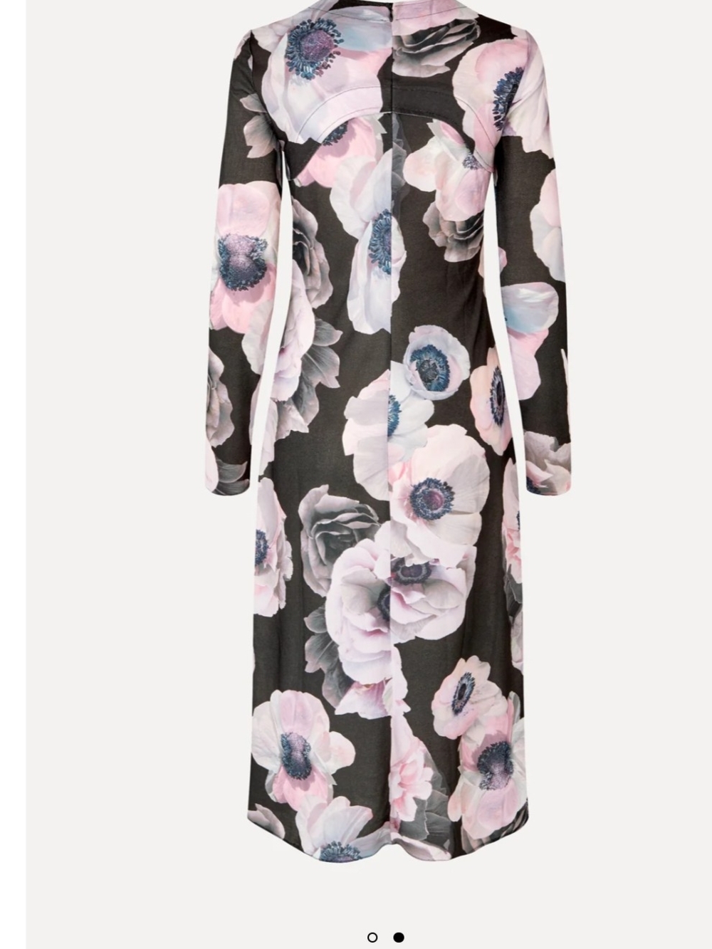 Crewneck Long Sleeve Midi Dress - Nostalgic Anemone - Picture 4 of 11